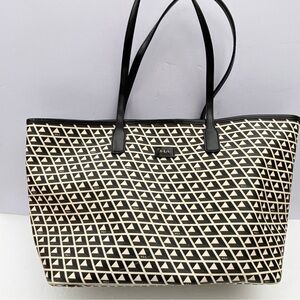 Ralph Lauren Black and White Geometric Tote